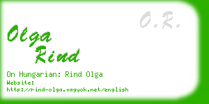 olga rind business card